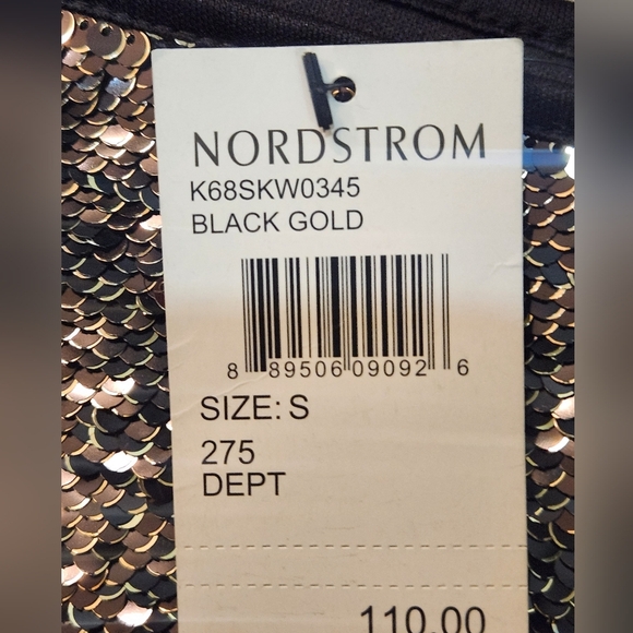 Bishop + Young black and gold sequin mini skirt size small - Picture 4 of 7
